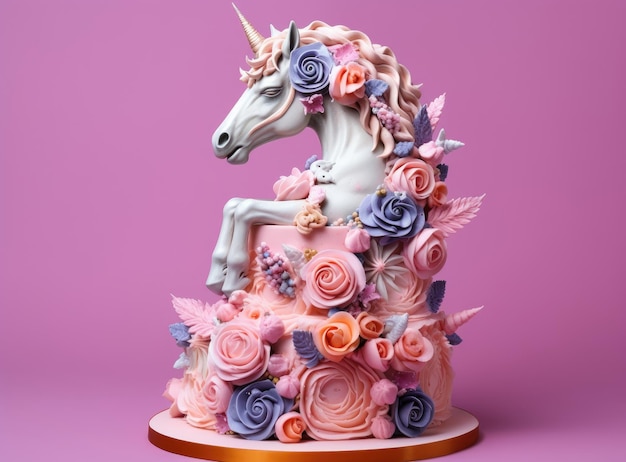 Autorski tort na urodziny dziecka dziewczynka Dwuwarstwowy tort biały tort różowy tort