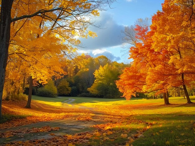Autumn background landscape art