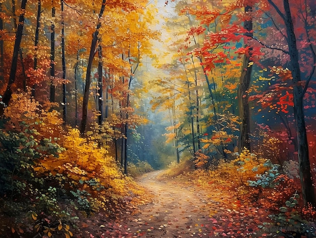 Autumn background landscape art