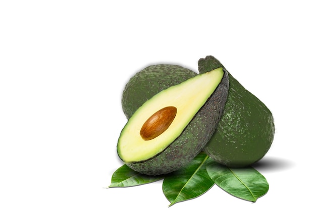 Avocado odizolowywający na białym tle