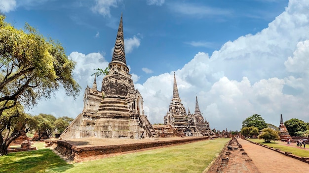 Ayutthaya Tajlandia - starożytne miasto i historyczne miejsce. Wat Phra Si Sanphet