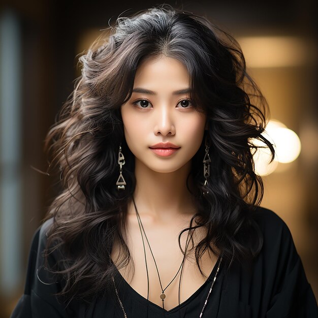 Azjatka piękna kobieta modelka zdjęcie