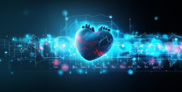 Zdjęcie badania medyczne lub kardiologia serca