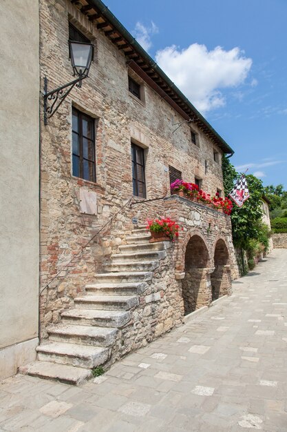 Bagno Vignoni, starożytna toskańska wioska w Val d'Orcia, Włochy