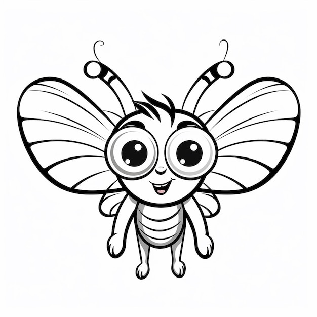 Bagworm Moth ilustracje urocza urocza książka do malowania kawaii line art