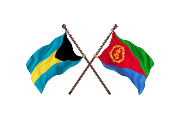 Bahamy kontra Erytrea Flagi dwóch krajów w tle