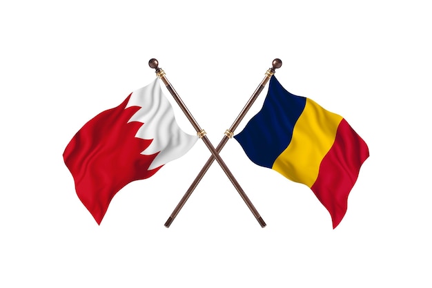 Bahrajn kontra Czad Tło flagi dwóch krajów