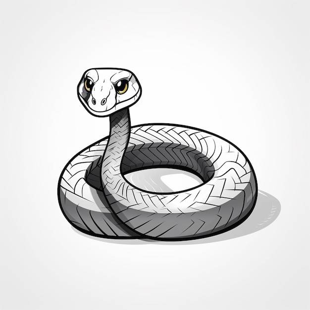 Bairds Rat Snake kid art słodki słodki książka do malowania kawaii line art