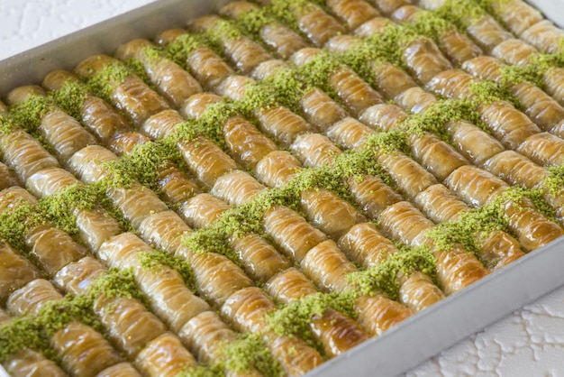 Zdjęcie baklava na pudełku