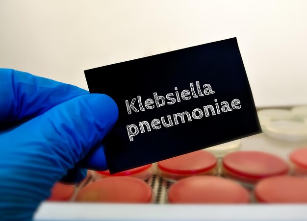 Zdjęcie bakteria klebsiella pneumoniae obraz koncepcyjny medyczny i opieki zdrowotnej