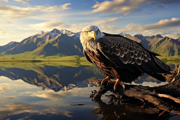 Bald Eagle Panorama Ultra Wide Shot