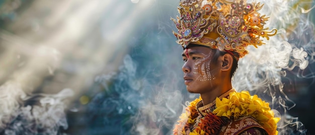 Balijski mężczyzna w tradycyjnych ubraniach