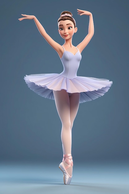 Ballet Choreographer Cartoon Character 3D Animation Ilustracja Przewodnik