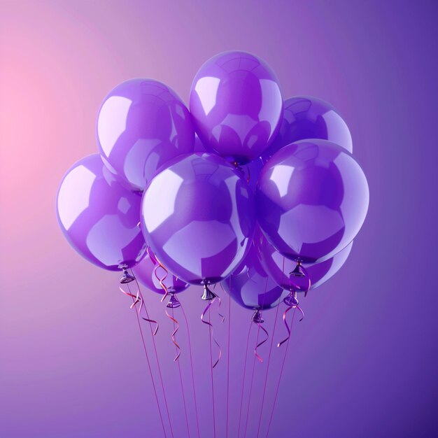 Balloon tribute Purple ballons ascend for epilepsy awareness on gradient For Social Media Post Size