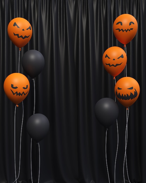 Balon Halloween pionowe tło