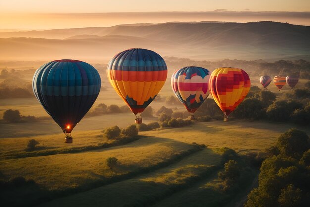 Zdjęcie balon na gorące powietrze