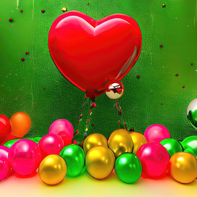 Balonowy prezent na Boże Narodzenie urodziny Boże Narodzenie obecne serce valantine