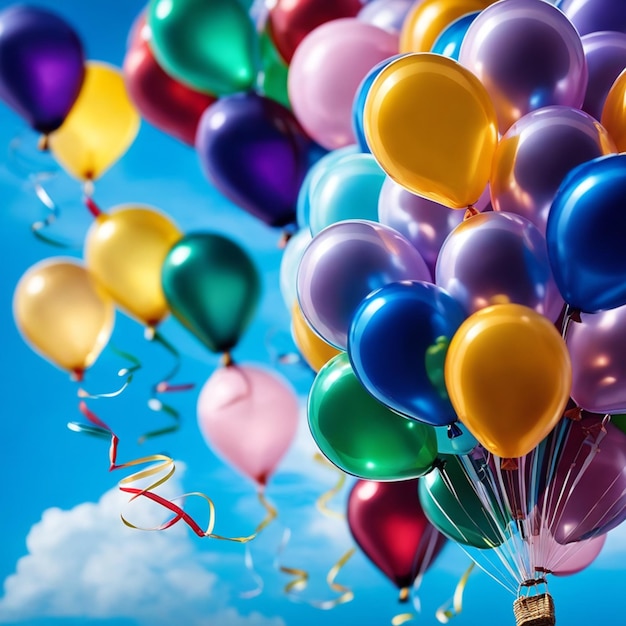 Balony latające na niebie