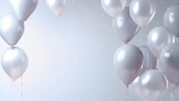 Balony urodziny nowy rok festiwal tło