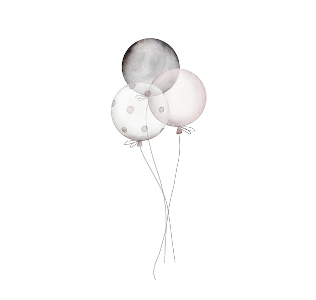Balony w kolorze wodnym Balony urodzinowe w naturalnych odcieniach biała beżowa brązowa srebrna brązowa kropka