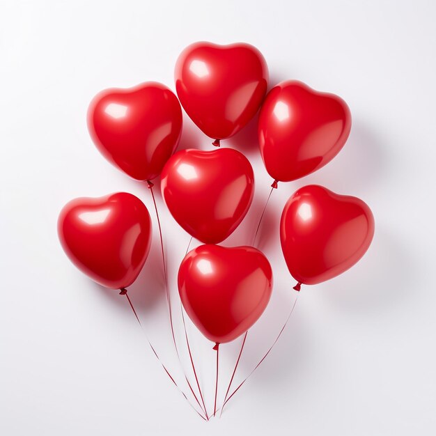 Balony w kształcie serca w pomieszczeniach