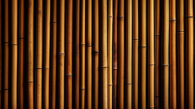 Bambusowa ściana z brązowym paskiem z napisem bambus.