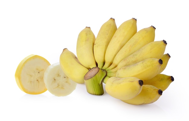 Banan na białym tle.