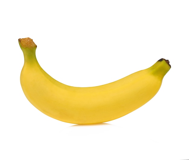 Banan na białym tle.