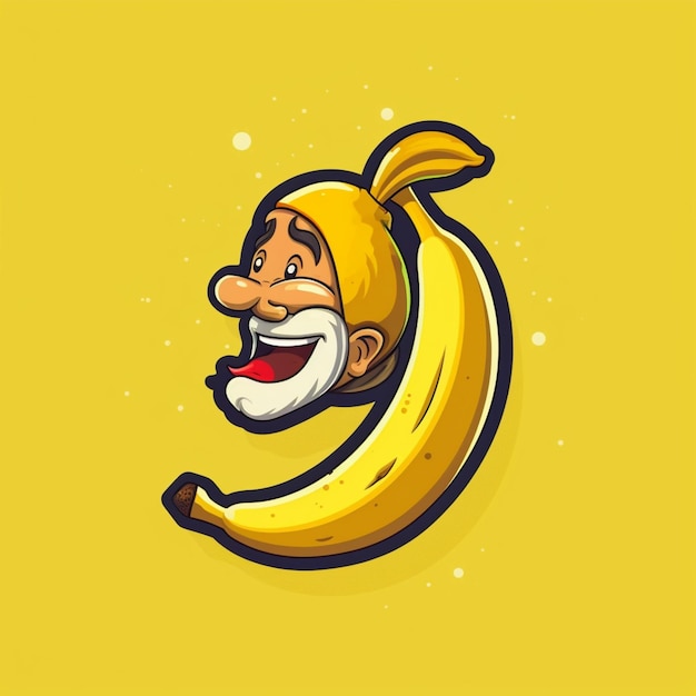 Bananowe logo kreskówki 13