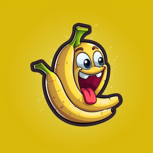 Bananowe logo kreskówki 18