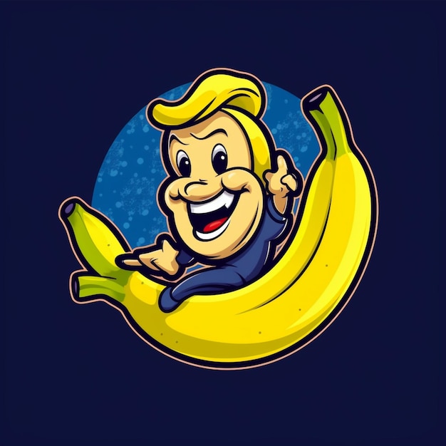 Bananowe logo kreskówki 19