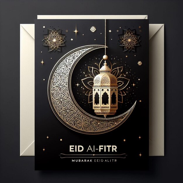 Zdjęcie baner eid al fitr wizytówka