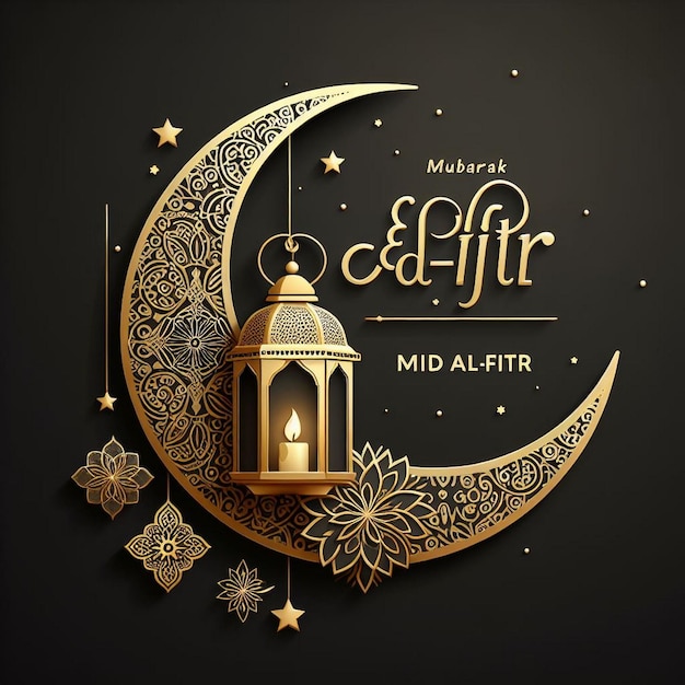 Zdjęcie baner eid al fitr wizytówka