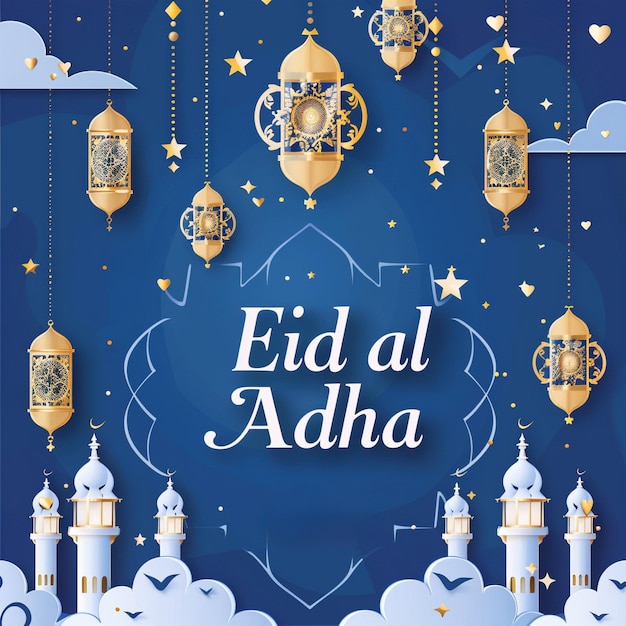 Baner mediów społecznościowych Eid al Adha