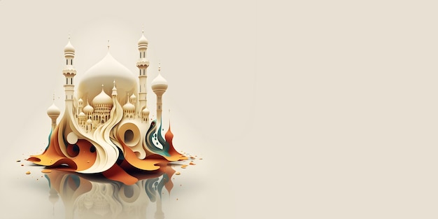 Baner na islamskie święto ramadanu
