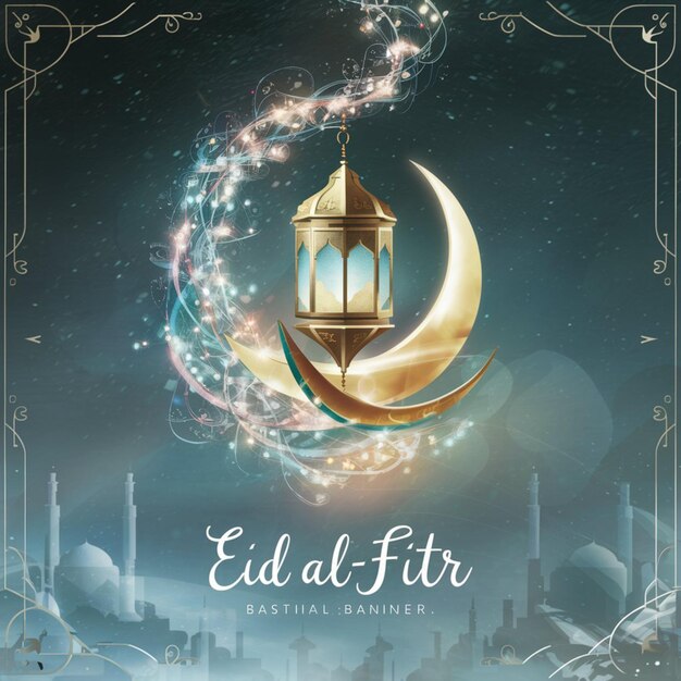 Baner świętujący Eid AlFitr