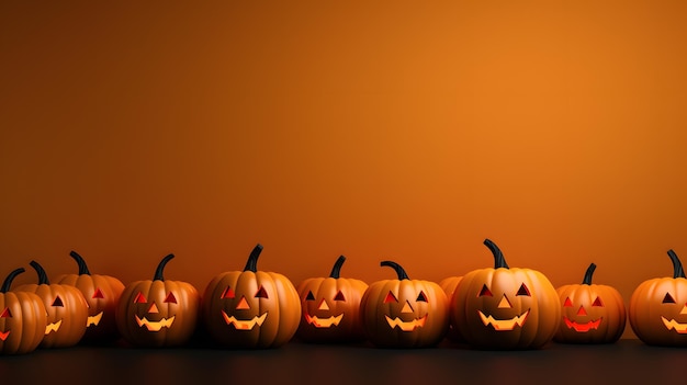 baner szablonu tła dyni halloween