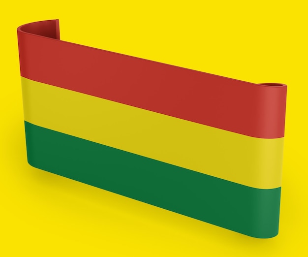 Baner wstążki z flagą Boliwii