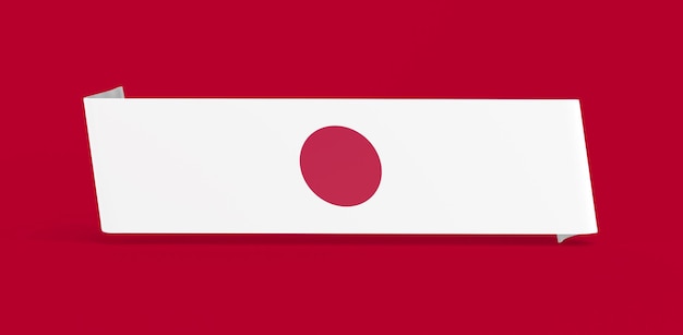 Baner z flagą Japonii