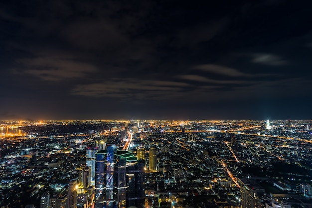 Bangkok miasto przy nocą, Tajlandia