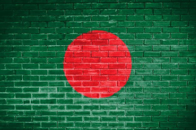 bangladesz flaga ściana tekstura tło