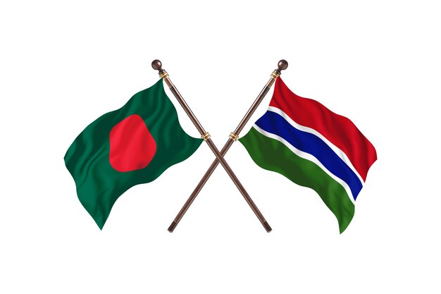 Bangladesz kontra Gambia Tło flag