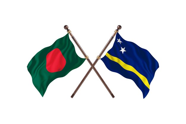 Bangladesz kontra tło flagi Curacao