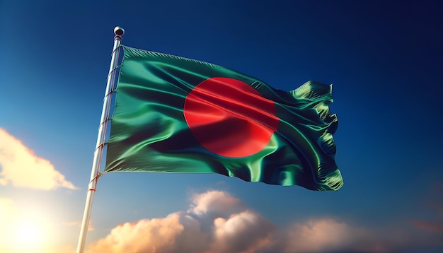 Bangladesz macha flagą podczas uroczystości Dnia Niepodległości