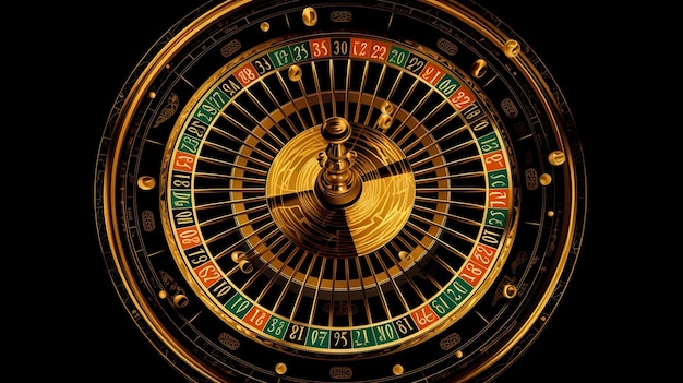 Zdjęcie banner casino las vegas gra koło ruletki obracające się generacyjna sztuczna inteligencja