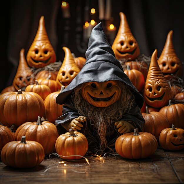 Banner Halloween Szczęśliwa tapeta Halloween wygenerowana przez AI