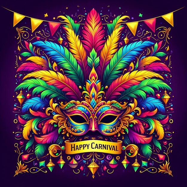 Banner Happy Carnival Festival Zdjęcia tła karnawału