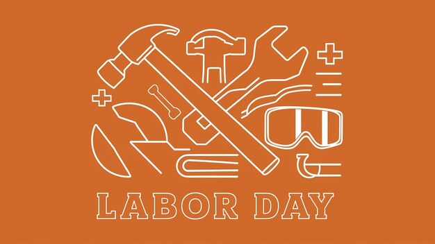 Zdjęcie banner happy labor day ilustracja międzynarodowego dnia pracy