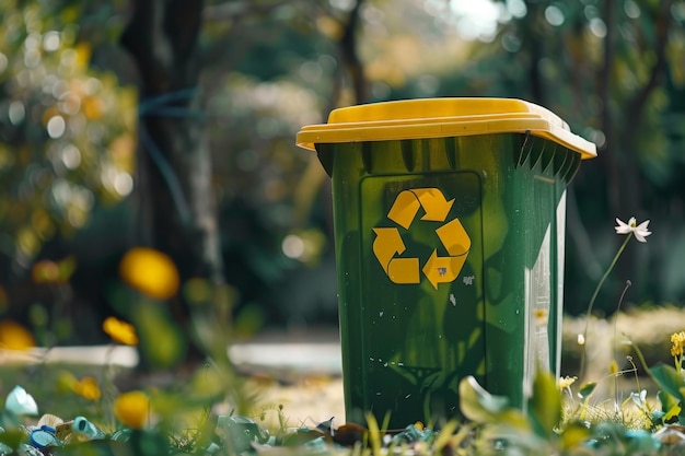 Banner mediów społecznościowych o świadomości środowiskowej, recyklingu i zarządzaniu odpadami