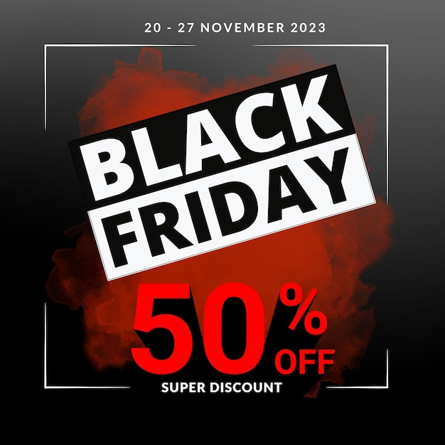 Banner sprzedaży Black Friday Wektorowy szablon ilustracji mediów społecznościowych dla strony internetowej i strony mobilnej